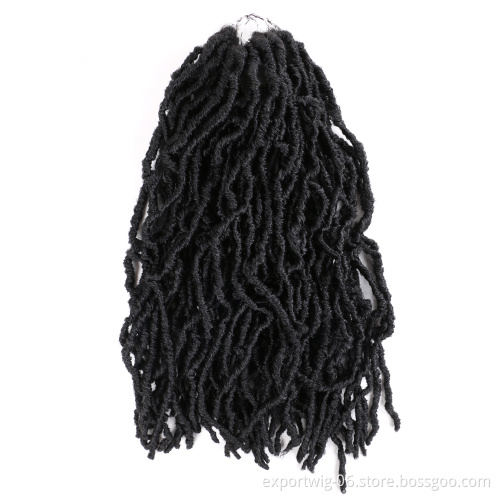 Wholesale Factory Price Crochet Hair New Locs Synthetic Crochet Braid Hair Soft Long Goddess Locs  Braids Hair Extension